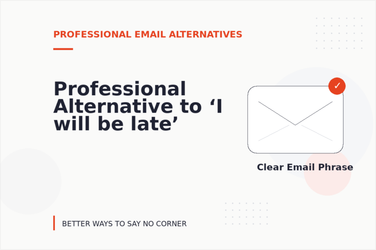 Professional Alternative to ‘I will be late’ Professional Alternative to ‘I will be late’