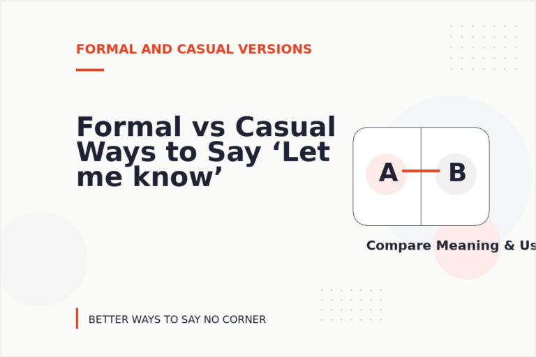 Formal vs Casual Ways to Say ‘Let me know’